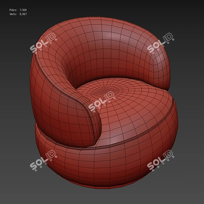 Elevate Your Space with Orbit Armchair 3D model image 5