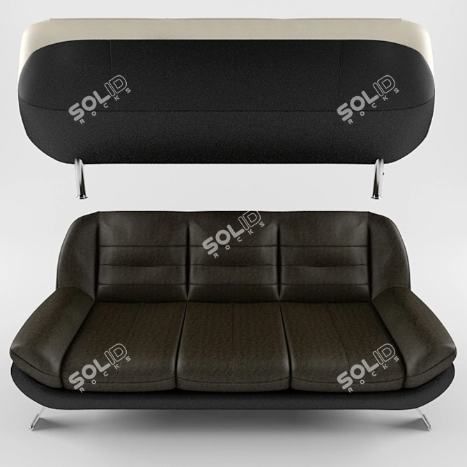 Luxurious MELLO Gala Collection Sofa 3D model image 2