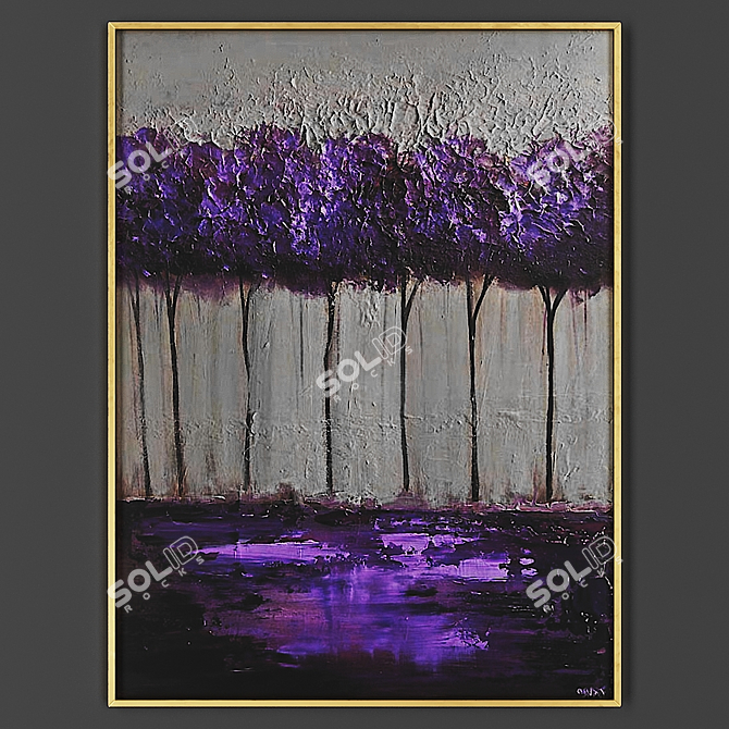 Elegant Photo Frame 3D model image 1