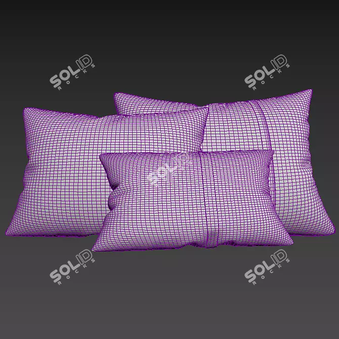 Luxury Pillow Set - 6 Sets of Exquisite Decorative Pillows 3D model image 5