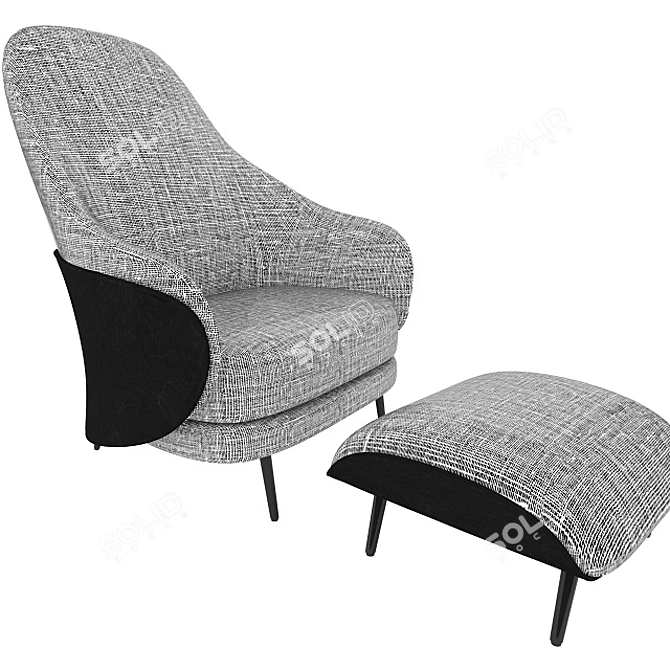 Elegant Minotti Angie Armchair 3D model image 1