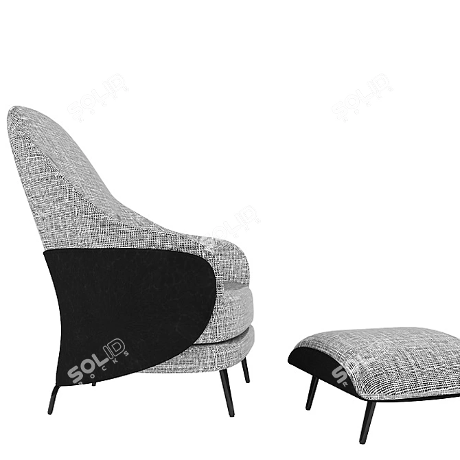 Elegant Minotti Angie Armchair 3D model image 4