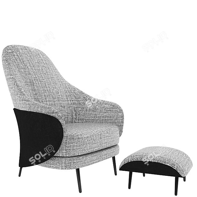 Elegant Minotti Angie Armchair 3D model image 10