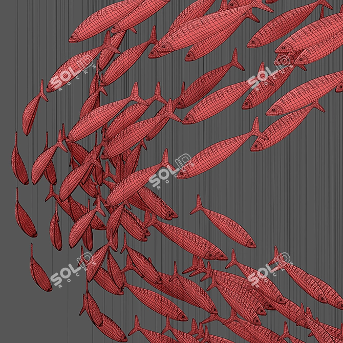 Oceanic Bliss Spiral Chandelier 3D model image 2
