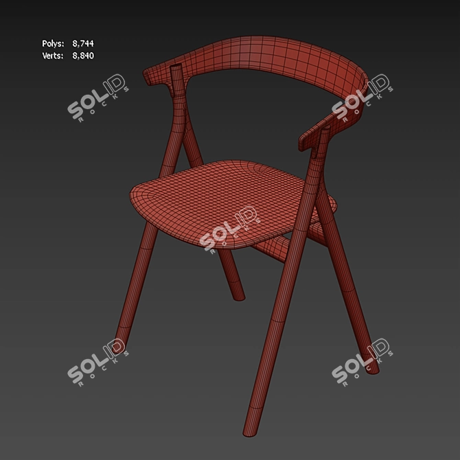  Scandinavian Inspired Yksi Chair 3D model image 1