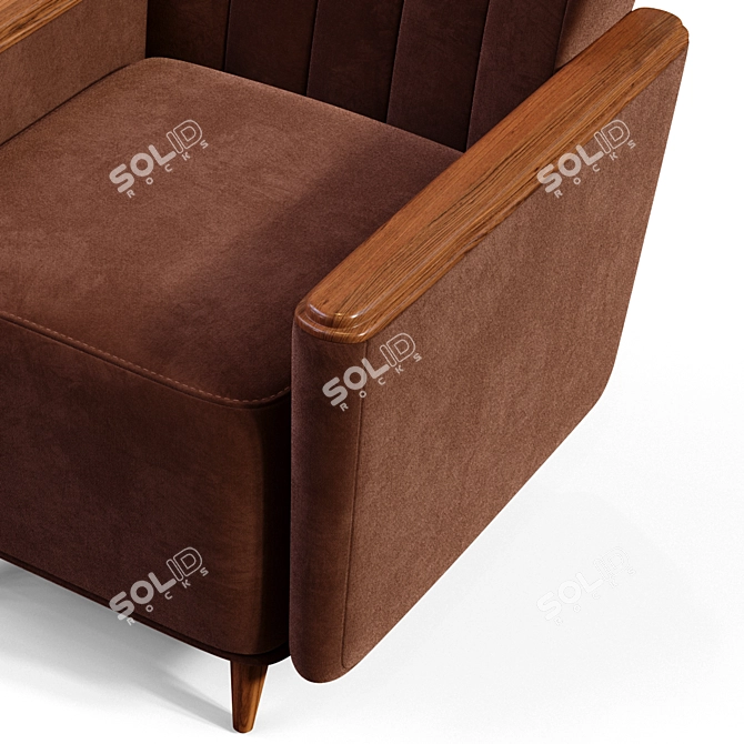 Elegant Single Seater Sofa 3D model image 2