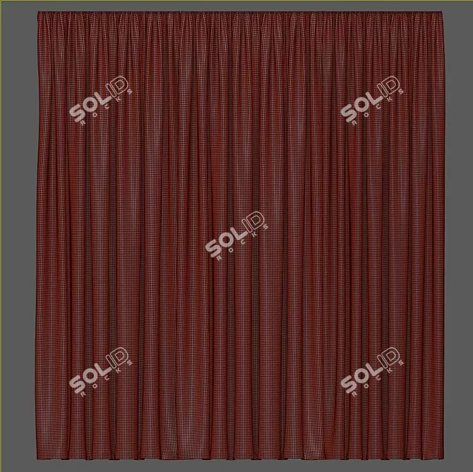 Revolutionary Curtain Design 3D model image 4