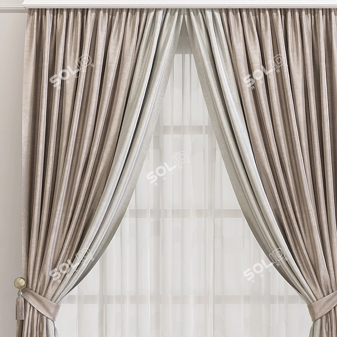  Streamline Curtain Design 3D model image 3