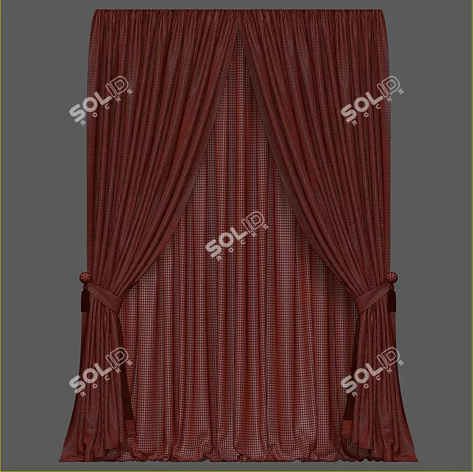  Streamline Curtain Design 3D model image 4