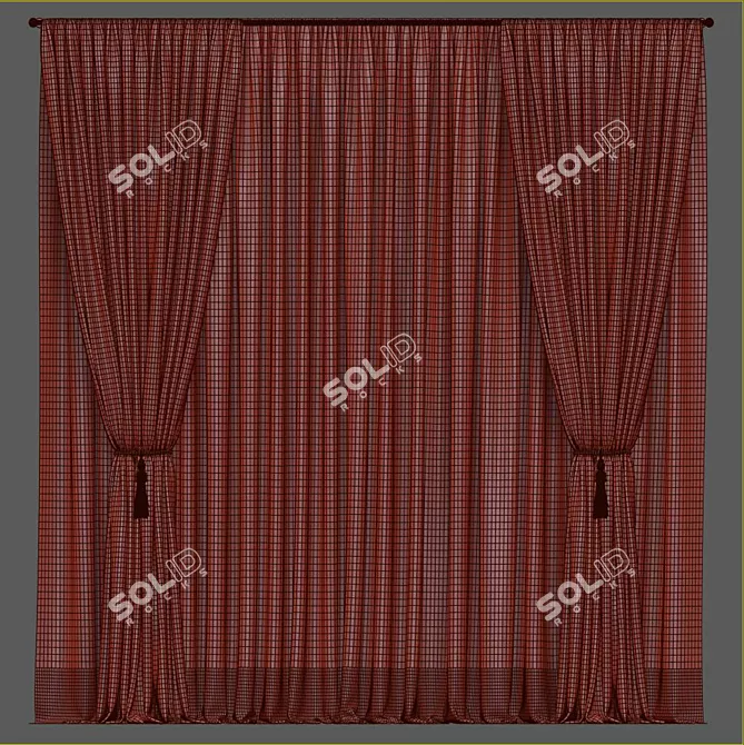 Revamped Curtain: Fresh Design 3D model image 4