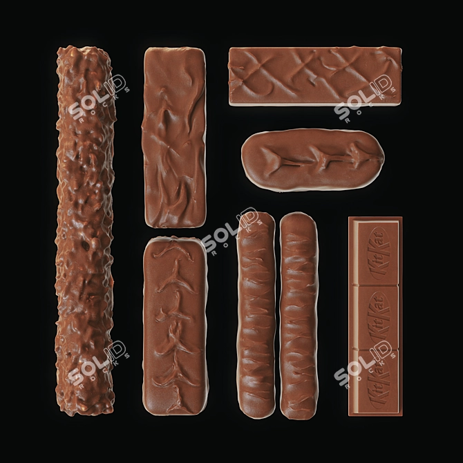 Delicious Chocolate Bars 3D model image 1