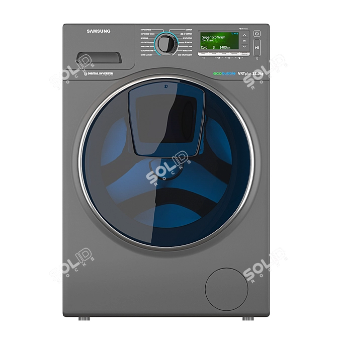 Samsung WW8500K Washing Machine: High-Performance Laundry Solution 3D model image 1