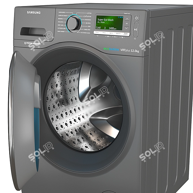 Samsung WW8500K Washing Machine: High-Performance Laundry Solution 3D model image 3