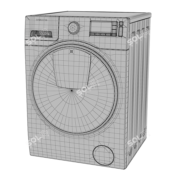 Samsung WW8500K Washing Machine: High-Performance Laundry Solution 3D model image 5