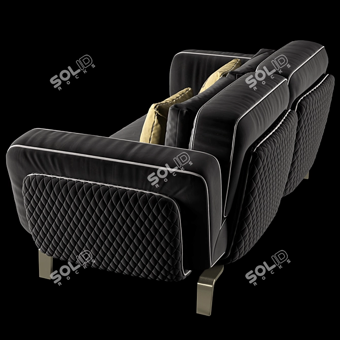 Grilli Oscar Sofa: Modern Metal Frame, Customizable Upholstery 3D model image 3