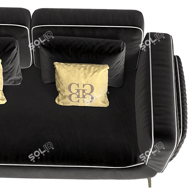 Grilli Oscar Sofa: Modern Metal Frame, Customizable Upholstery 3D model image 4