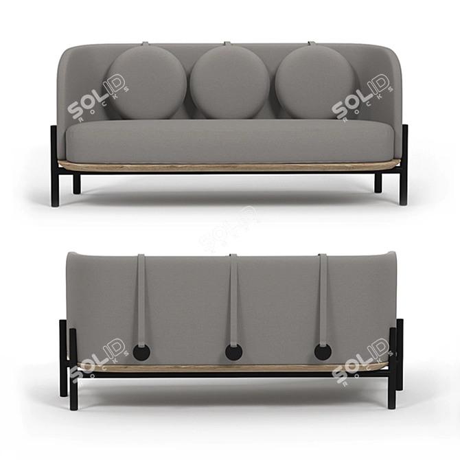 Elegant "Royal Sun" Sofa 3D model image 1
