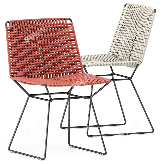 Neil Twist Chair: Modern Elegance for Every Space 3D model image 3