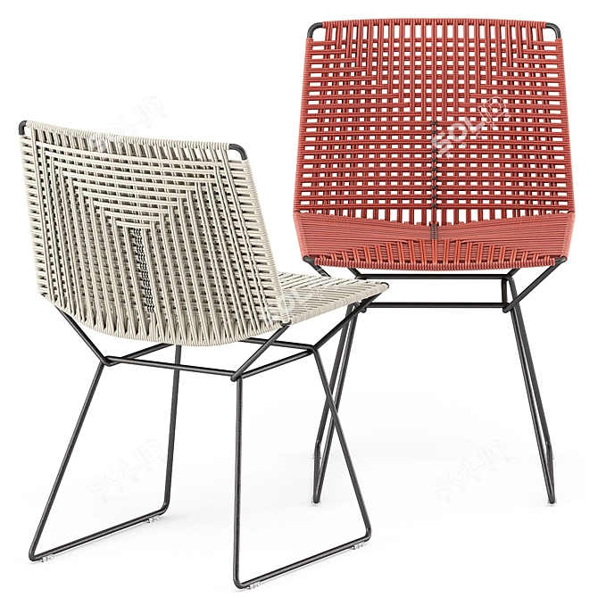 Neil Twist Chair: Modern Elegance for Every Space 3D model image 4