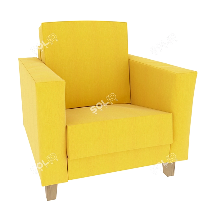 Askesta Yellow Shiftbu Chair 3D model image 1