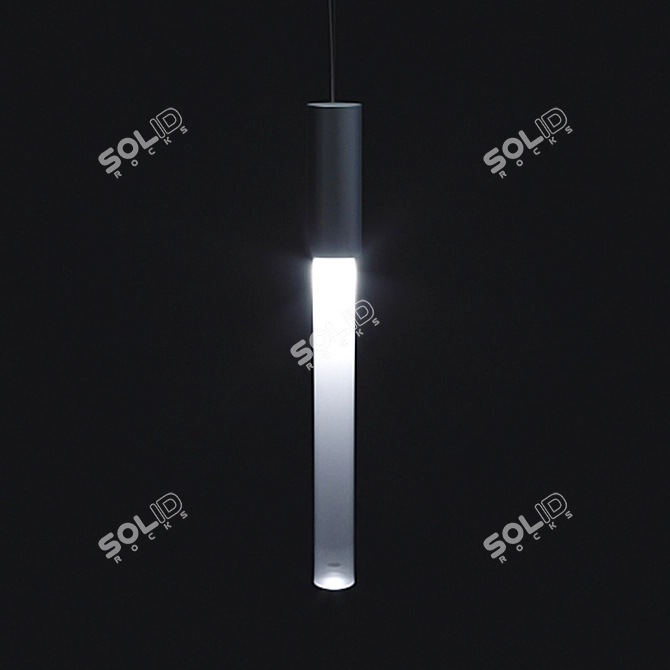 Modern Acrylic Tube Pendant Lamp 3D model image 1
