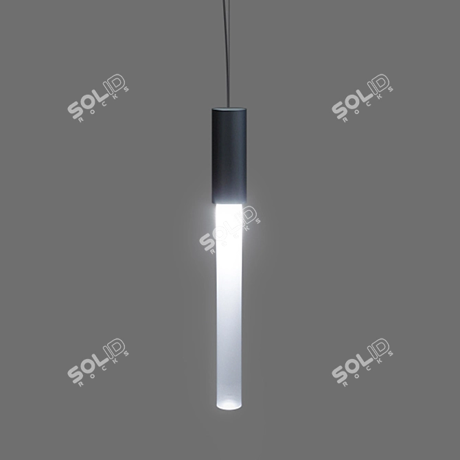 Modern Acrylic Tube Pendant Lamp 3D model image 3