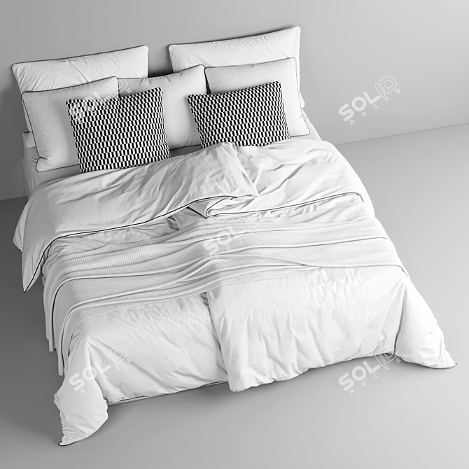 NORDLI Bed - Sleek and Spacious 3D model image 2