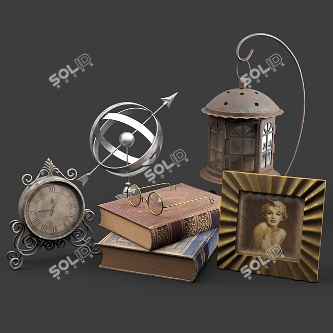 Vintage Collection: Classic Decor Set 3D model image 4