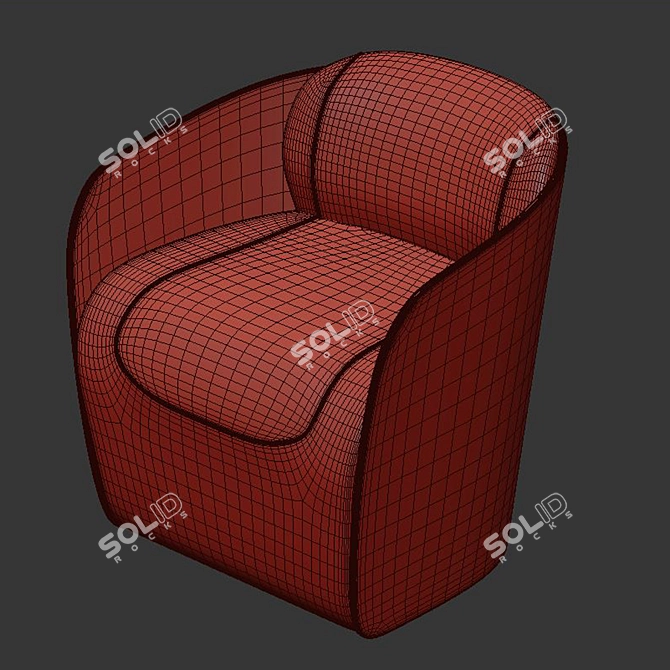 Luxury Bentley Rugby Armchair 3D model image 4