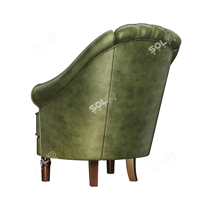 Plush Maddalena Armchair 3D model image 2