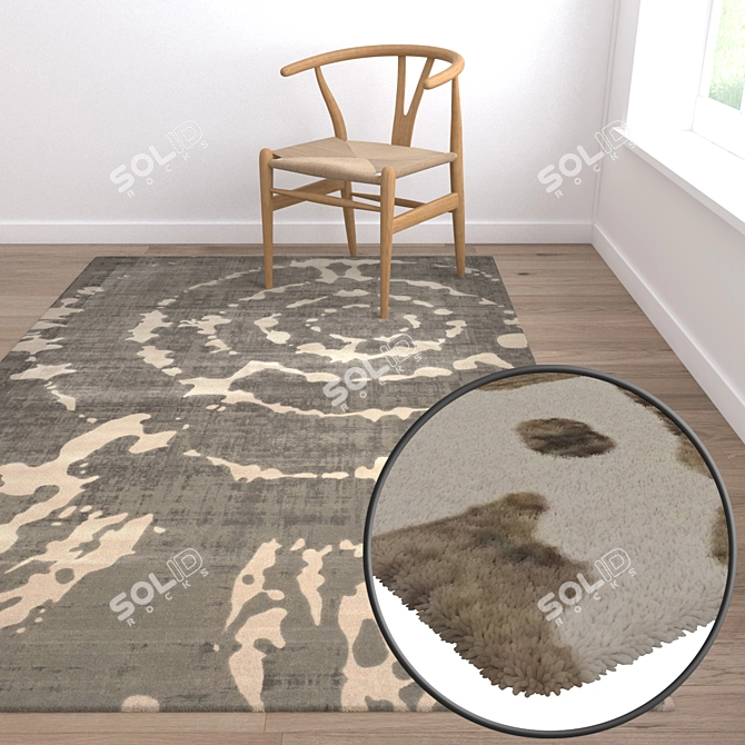 Luxury Carpet Set: High-Quality Textures, Various Versions 3D model image 5