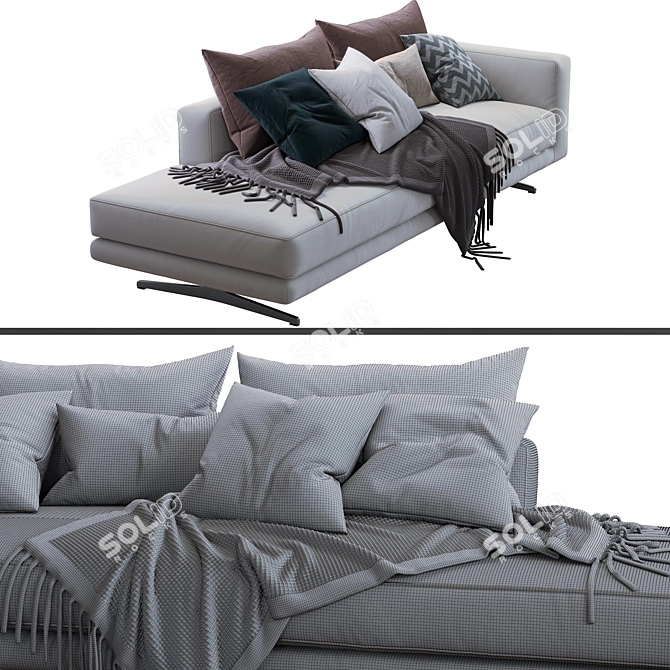 Flexform Campiello Sofa: Elegant and Versatile 3D model image 3