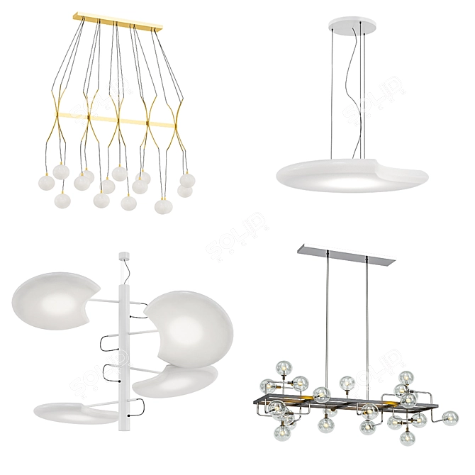 Modern Chandeliers Collection 3D model image 1