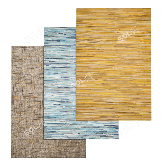 Luxury Carpet Set: High-Quality Textures 3D model image 1