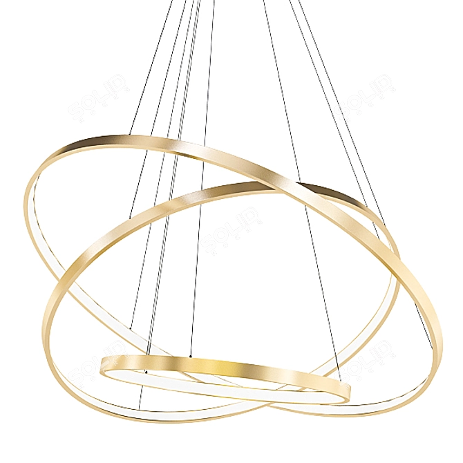 Contemporary Glass Chandelier Collection 3D model image 2