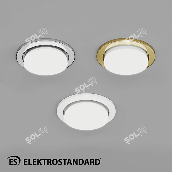 Modern GX53 Recessed Spotlight 3D model image 1