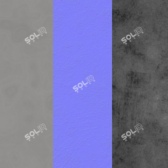 Seamless Plaster Texture Set 3D model image 3