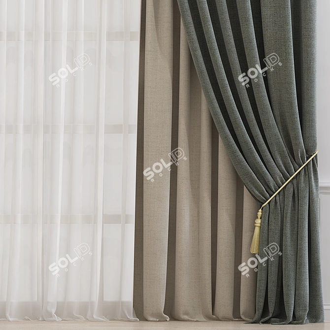 Elegant Drapery 620 3D model image 2