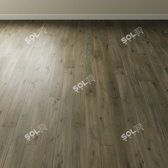 Inspire Heather Gray: French Oak Chevron Parquet by Coswick 3D model image 2