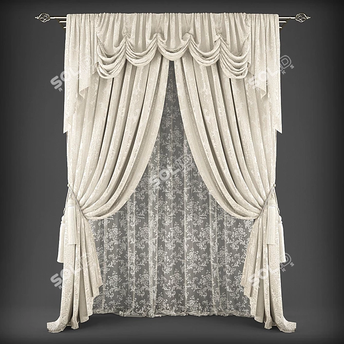 Elegance in Fabric: Polys - 184322 Verts - 186711 3D model image 1