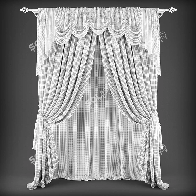 Elegance in Fabric: Polys - 184322 Verts - 186711 3D model image 2