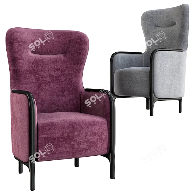 Elegant Cameo Contract Chair 3D model image 1