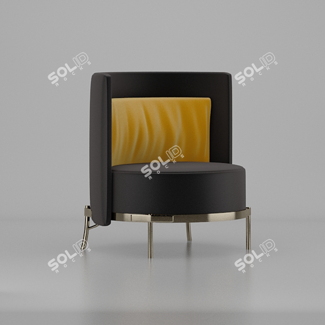 Elegant Minotti Tape Armchair 3D model image 1