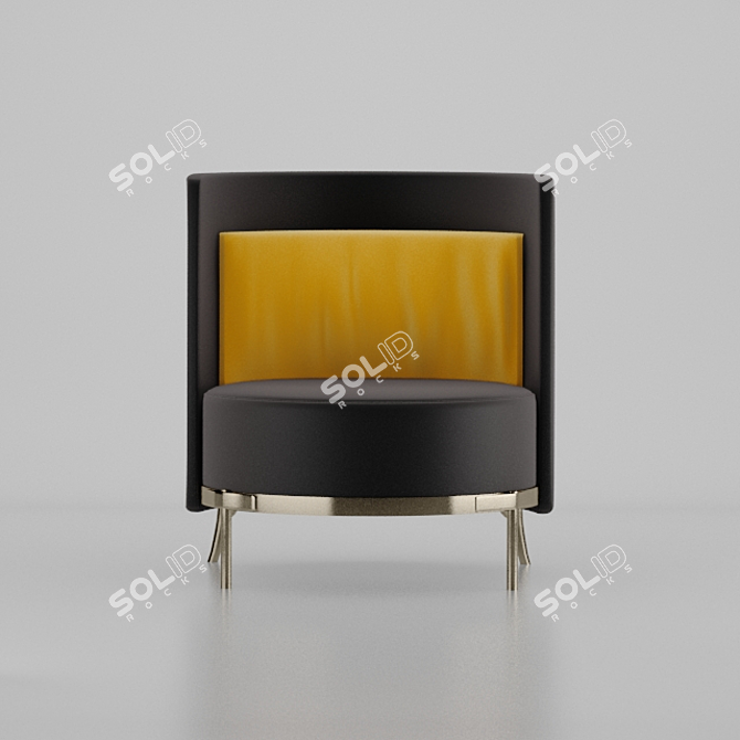 Elegant Minotti Tape Armchair 3D model image 4