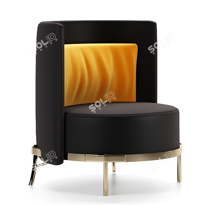 Elegant Minotti Tape Armchair 3D model image 7