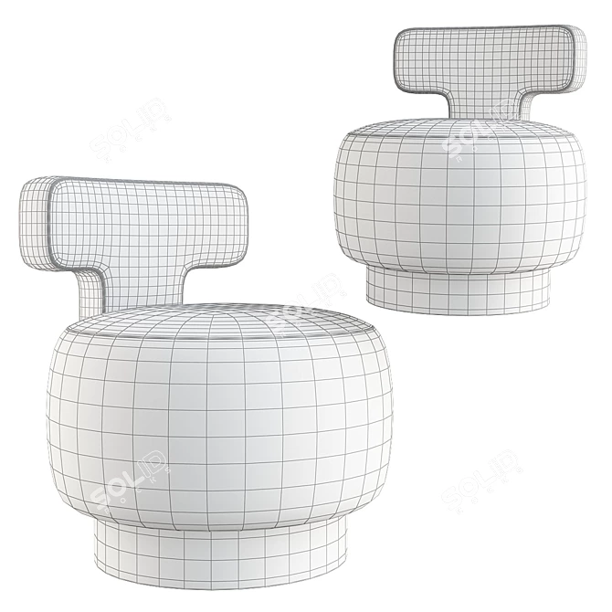 Elegant Adele Armchair: Ultimate Comfort & Style 3D model image 2