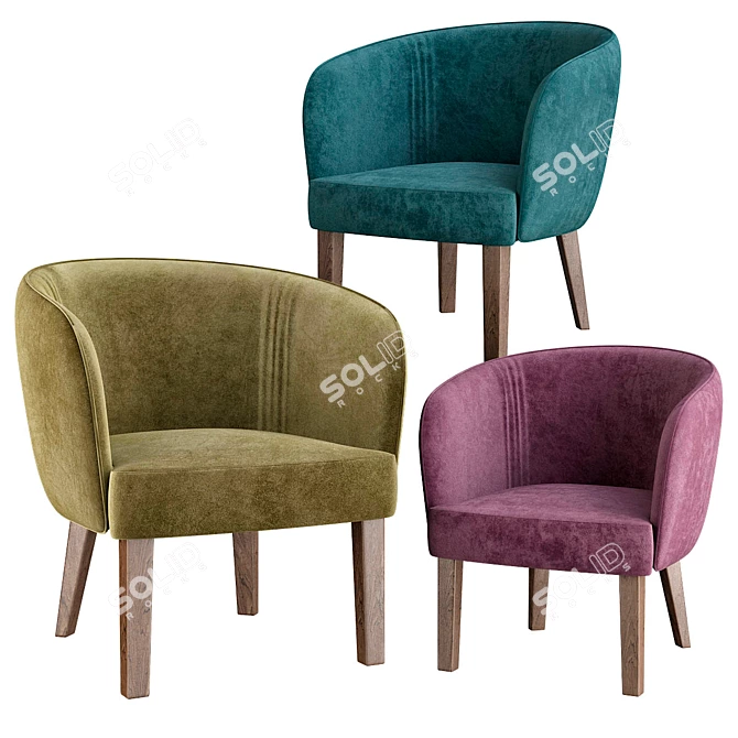 Retro Chic Doris 259 Chair 3D model image 1