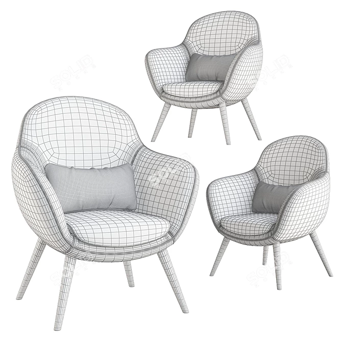 Modern Ergonomic Chair: Papadatos Margi 3D model image 2