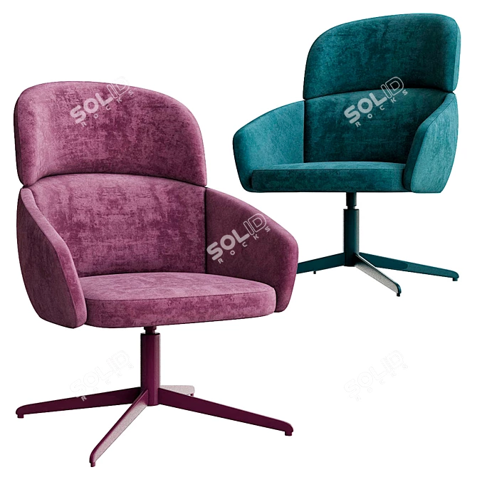 Elegant Ergonomic Seating Solution 3D model image 1