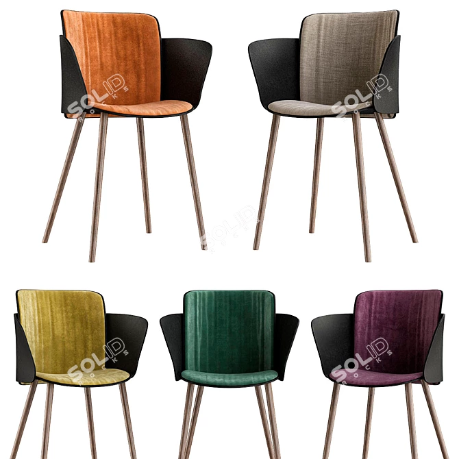 Sleek Desalto Paper: Modern Chair 3D model image 1